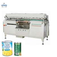 Automatic canned fruit labeling machine  fruit cocktail canned labeling machine  canned pineapples labeling machine